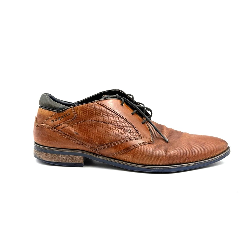 Bugatti Brown Leather Cap Toe Oxford Shoes Mens 10 Smart Business‎ Forma